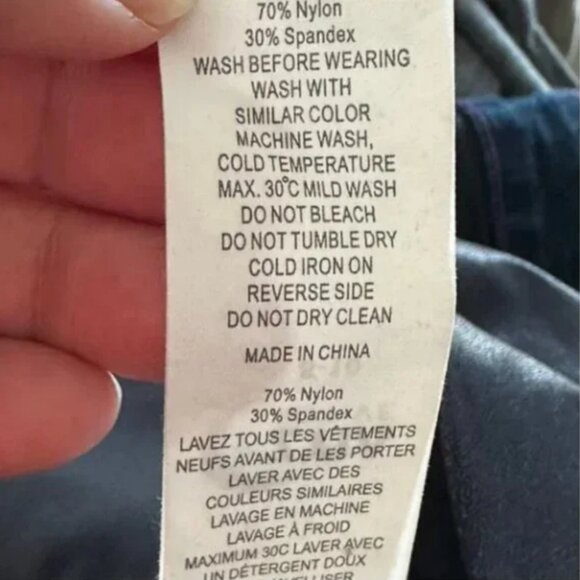 Zyia Active Navy Metallic Plus Light N Tight Leggings Size 8-10 - Picture 8 of 8